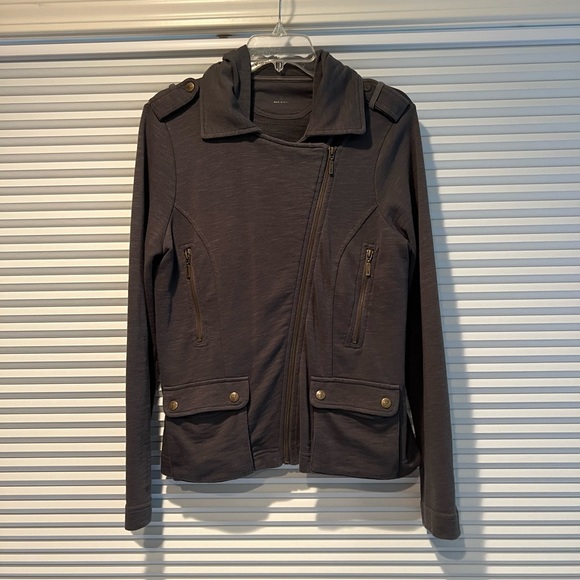 Womens Eddie Bauer zip up long sleeve hooded gray Jacket
size med/lrg - Picture 2 of 12